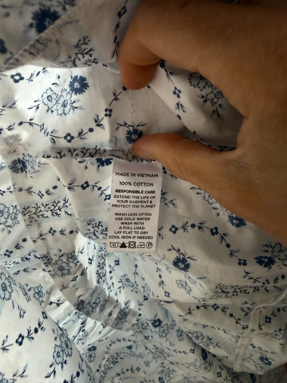 Hill House Home Nap Dress XXL Blue Floral Cotton Maxi Dress worn once - Picture 6 of 8